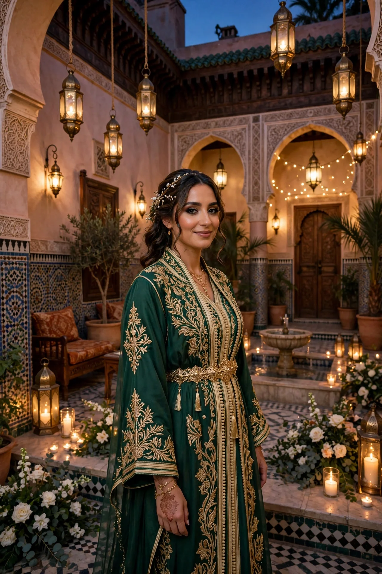 عروس مغربية يوم عرسها في مراكش